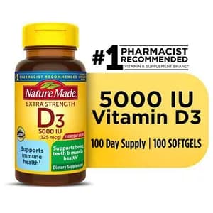 Vitamin D3 5000 IU Softgels