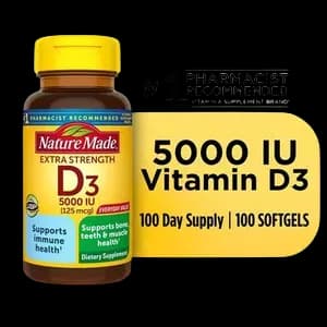 VITAMIN D3 5000 IU SOFTGELS